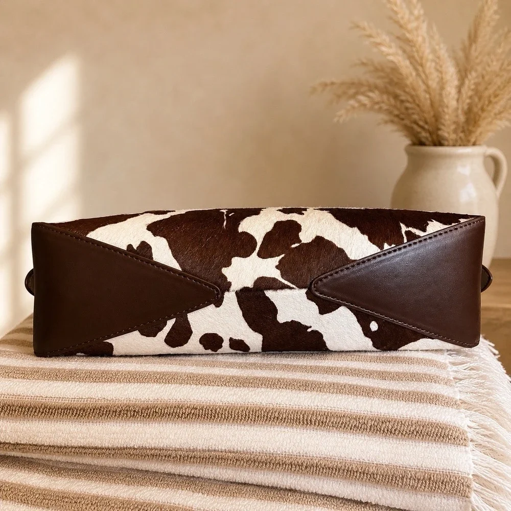 NWT House of Harlow 1960 Brown and Black Cow Print (genuine calf hair) handbag - Picture 3 of 7
